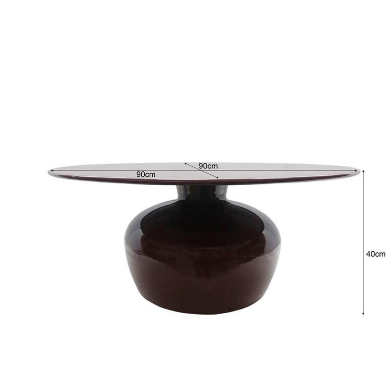 Brix Mila Coffee Table - Round - Rust - Metal