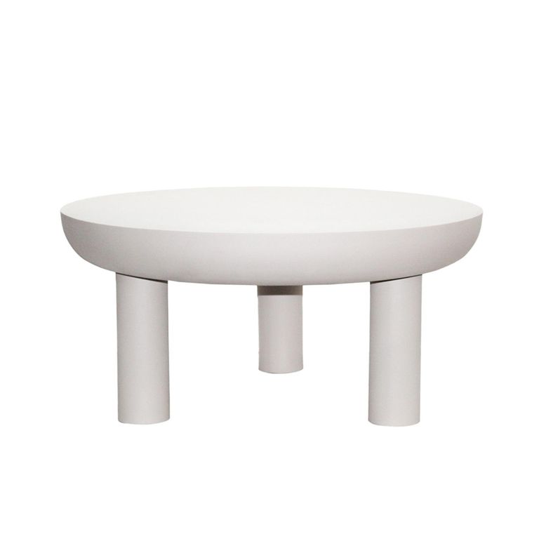 Brix Niko Coffee Table - Round - Off White - Metal