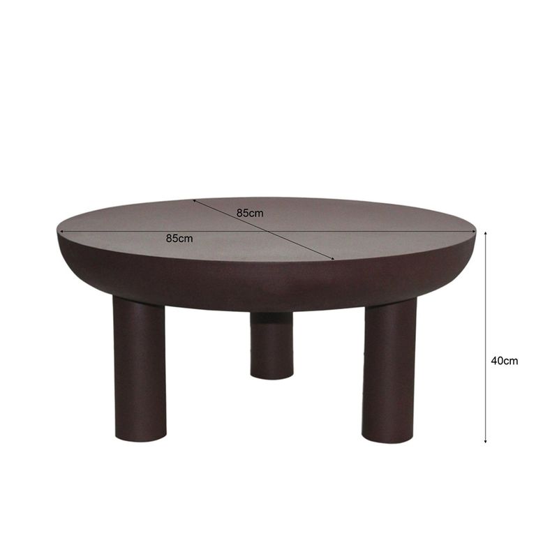 Brix Niko Coffee Table - Round - Rust - Metal