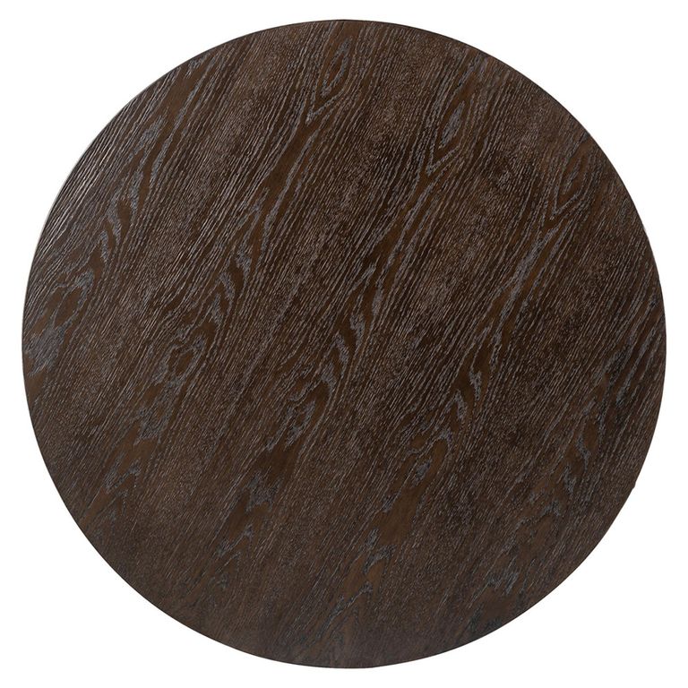 Luxor Brushed Brass Ribbed Small Round Coffee Table