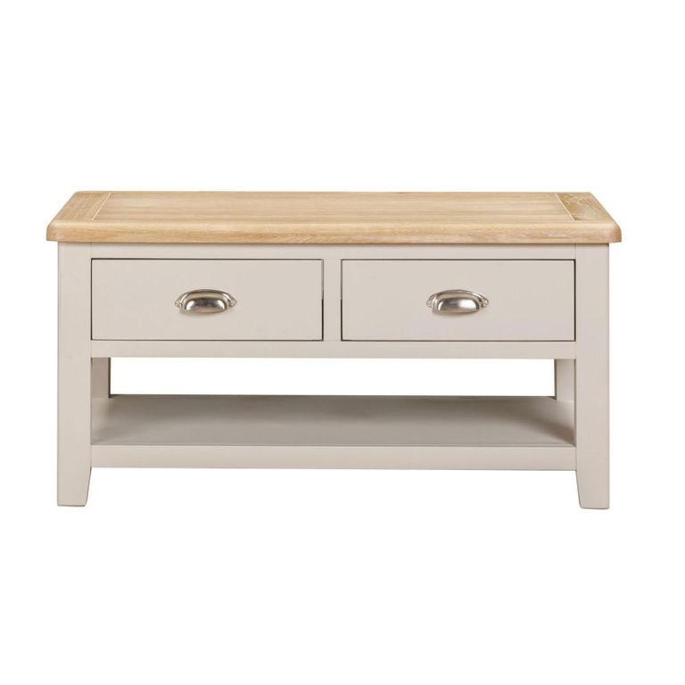 Windermere Painted Storage Coffee Table - Oyster Grey
