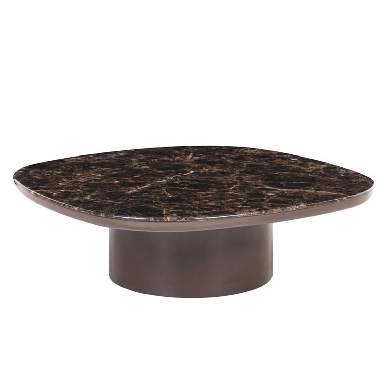 Almundi Coffee Table - Square - Chocolate Brown - Ceramic