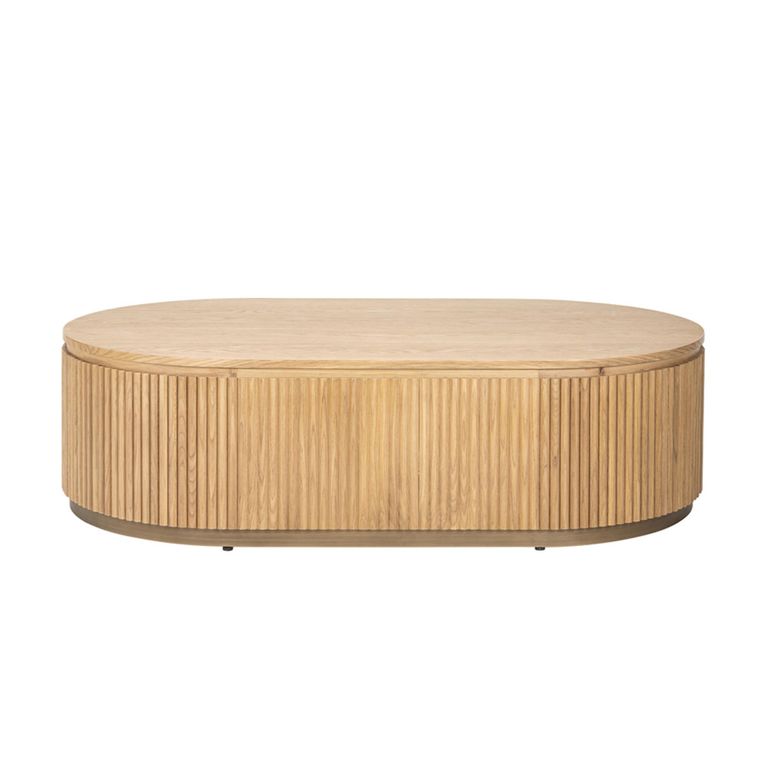 Belfort Coffee Table - Oval - Natural - Oak