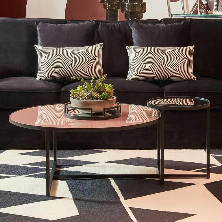 Cercle Coffee Table - 2 Tier - Round - Smoked Mirrored