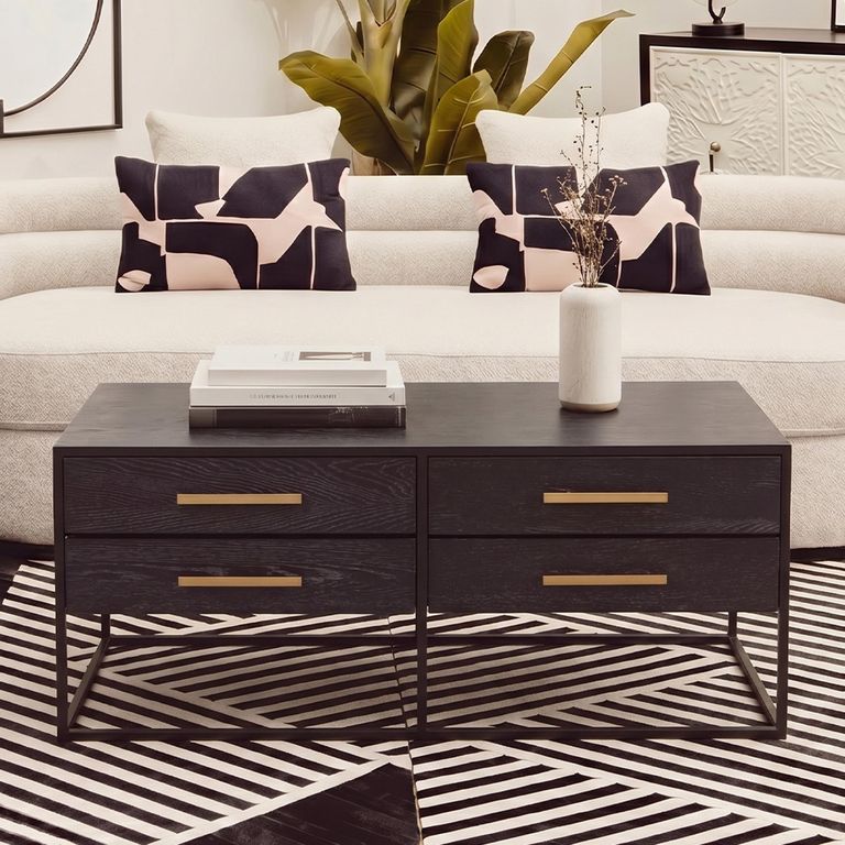 Judd Coffee Table - Black Oak - 4 Drawer