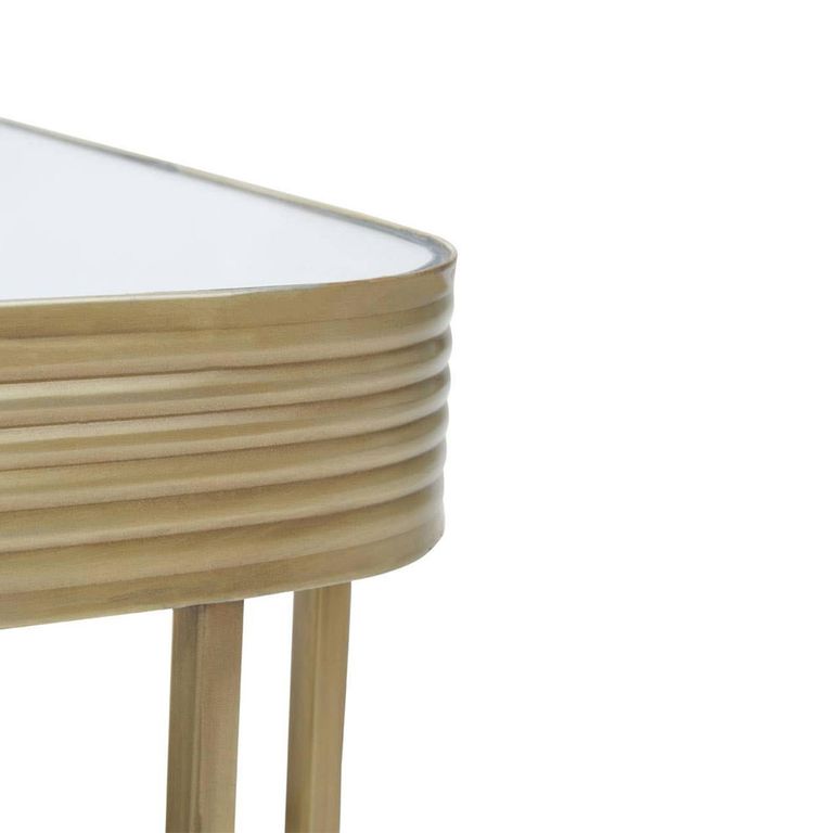 Ella Coffee Table - Mirrored with Gold Metal