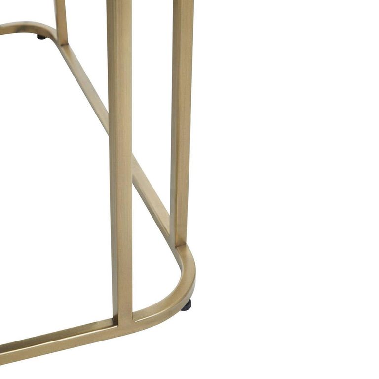 Ella Coffee Table - Mirrored with Gold Metal