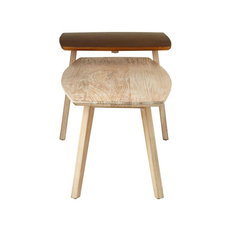 Kyra Coffee Table - 2 Tier - Natural Elm Wood