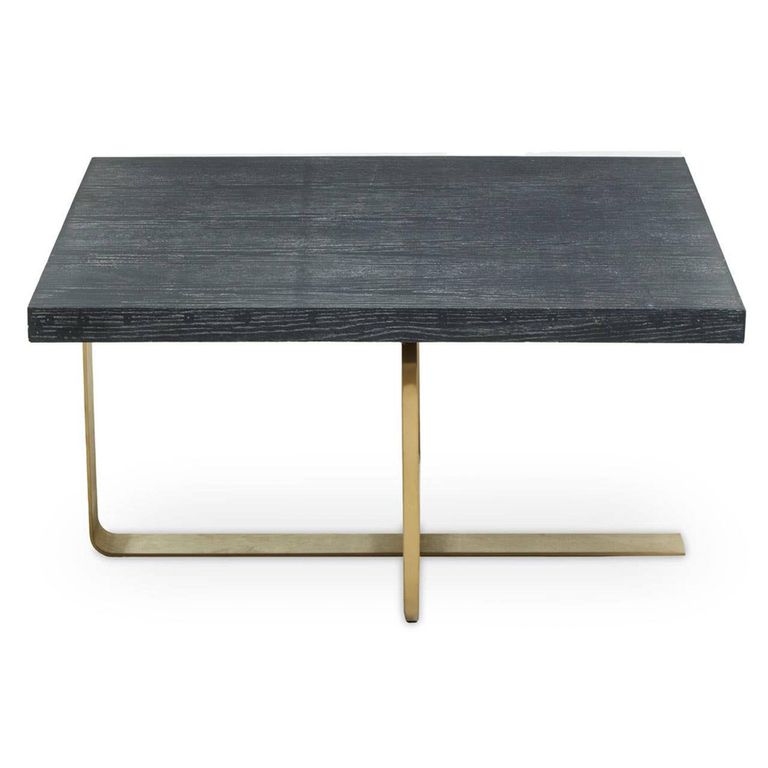 Lena Coffee Table - Square - Black - Oak