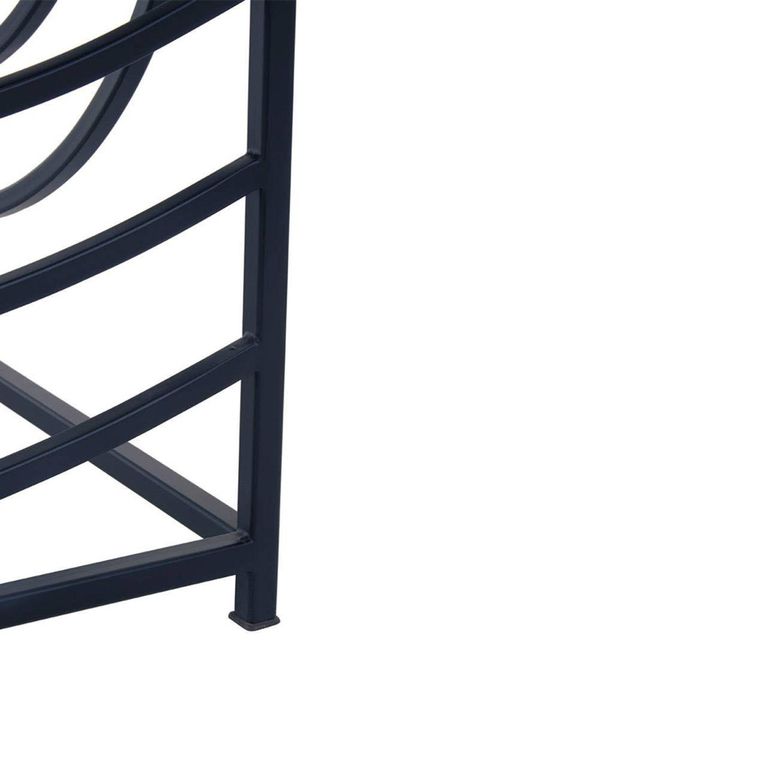 Logan Coffee Table - Mirrored with Black Metal