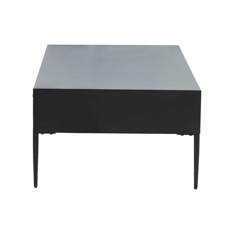 Luxor Coffee Table - Black and Grey Pine Wood - 2 Drawer