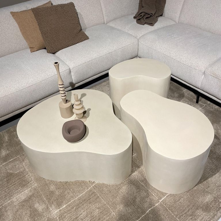 Brix Organic Coffee Table - Abstract - Small - Sandy - Concrete