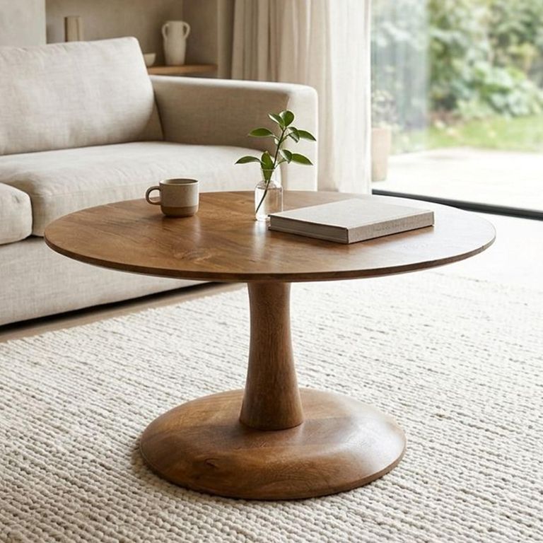 Brix Vivian Coffee Table - Round - Natural - Mango Wood