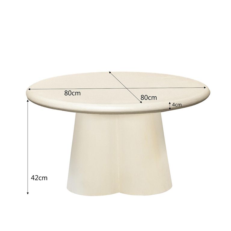 Brix Clubs Coffee Table - Round - Sandy - Concrete