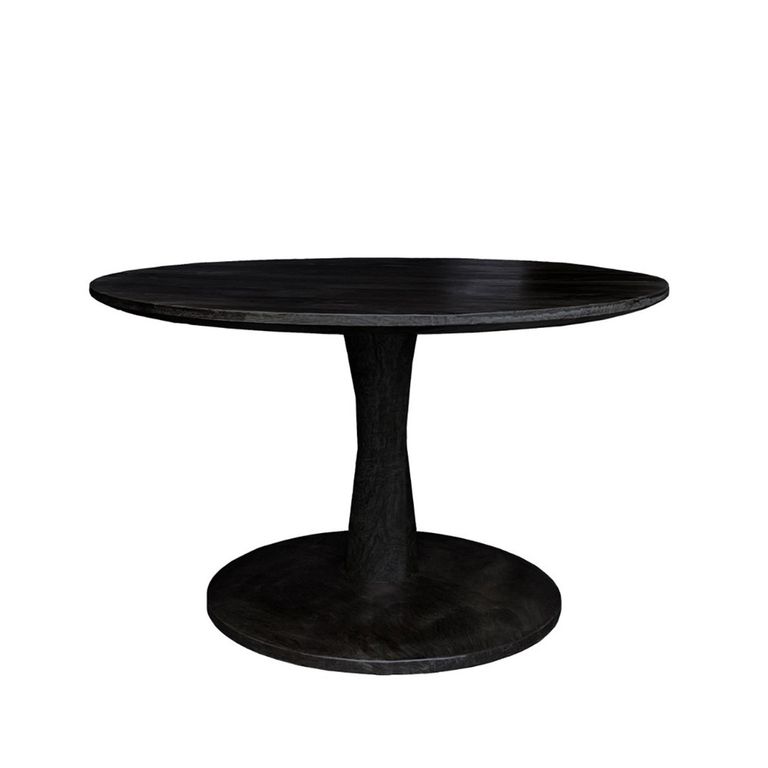 Brix Vivian Coffee Table - Round - Black - Mango Wood