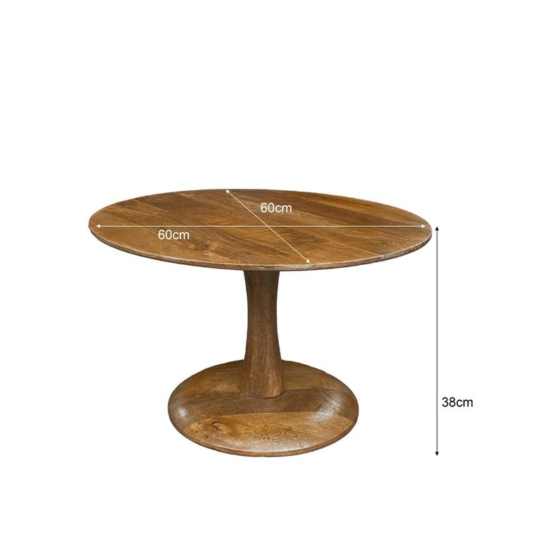 Brix Vivian Coffee Table - Round - Natural - Mango Wood