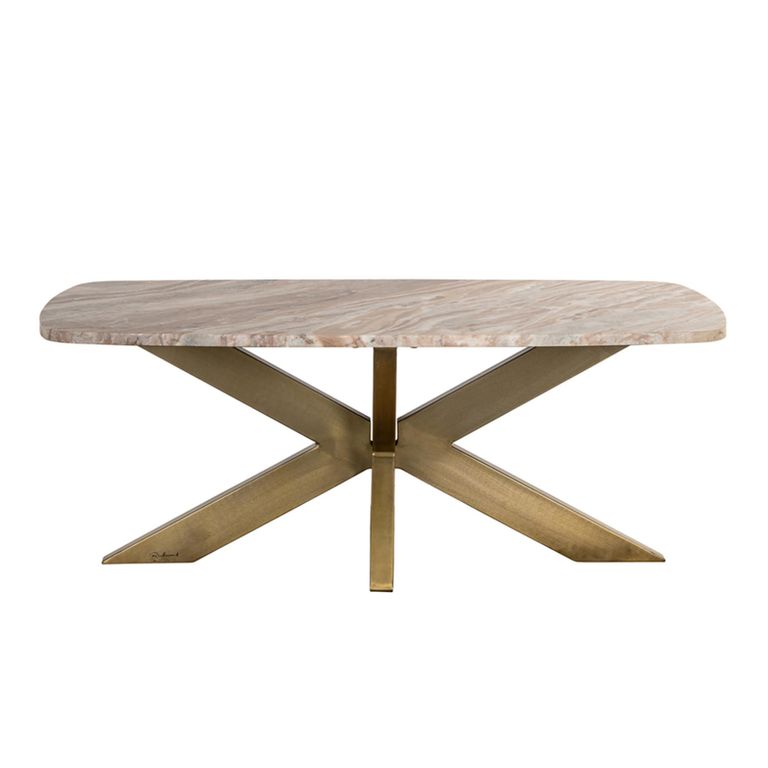 Bottega Coffee Table - Spider Legs - Blush Beige - Marble and Metal