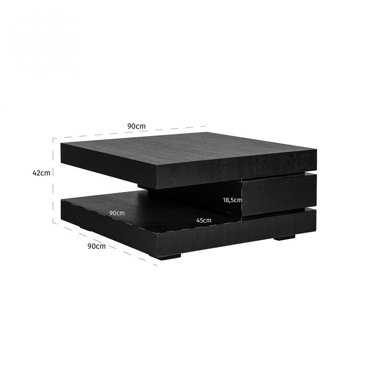 Oakura Black Oak C Blok Coffee Table