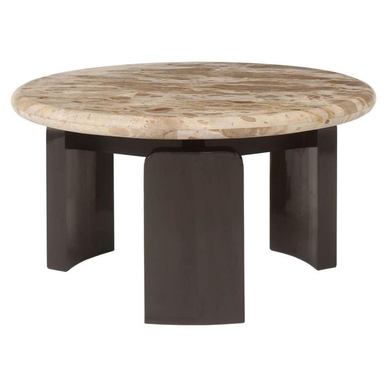 Bayonne Coffee Table - 2 Tier - Round - Bronze - Marble and Brass