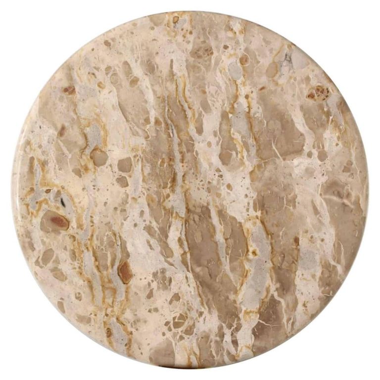 Bayonne Coffee Table - 2 Tier - Round - Bronze - Marble and Brass
