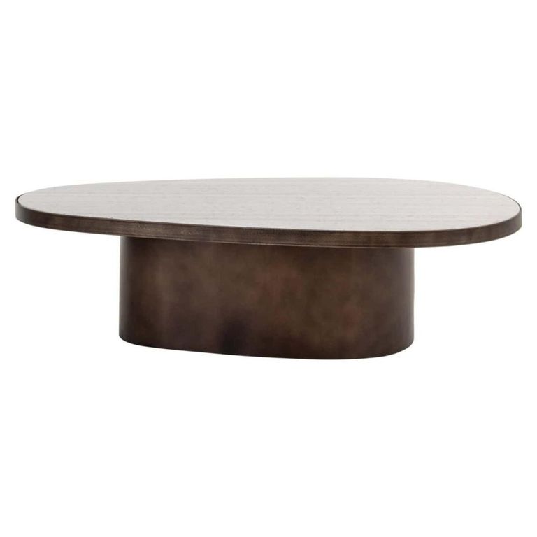 Biloxi Coffee Table - Abstract - Brown - Marble and Metal