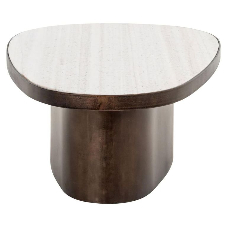 Biloxi Coffee Table - Abstract - Brown - Marble and Metal