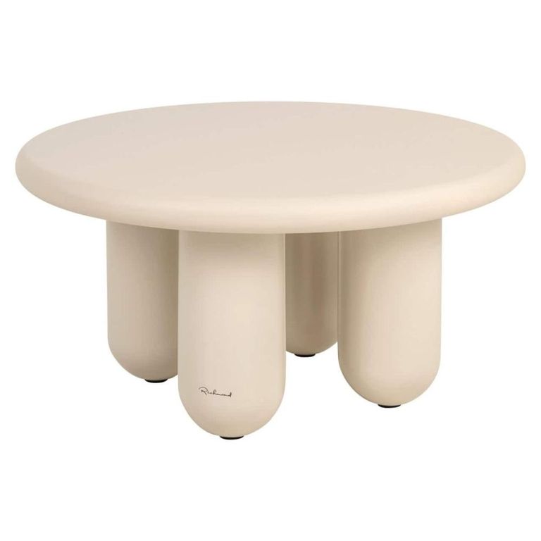 Calma Coffee Table - Round - Beige - Recycled Wood