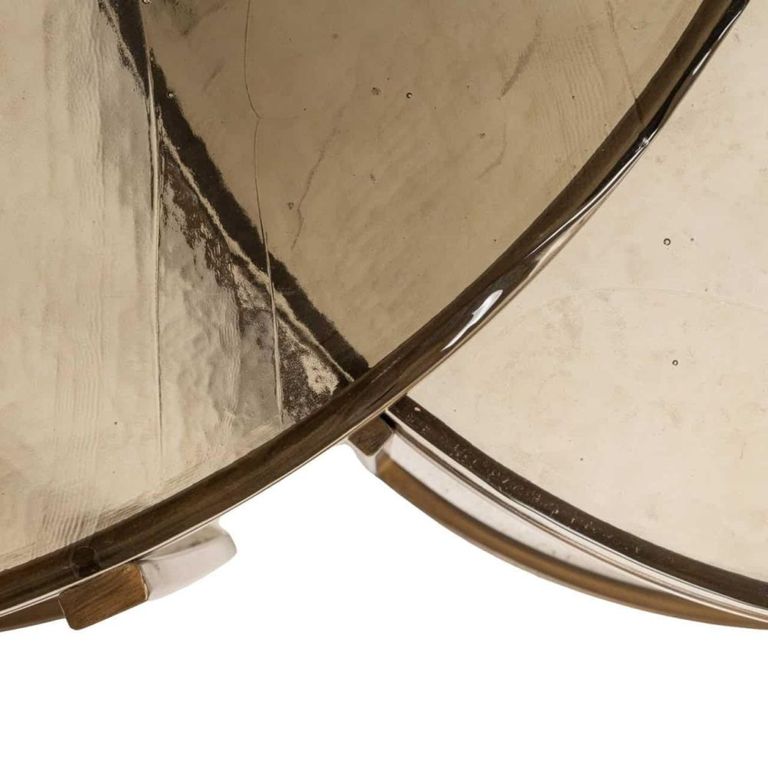Cleo Coffee Table - 2 Tier - Round - Gold - Glass and Metal