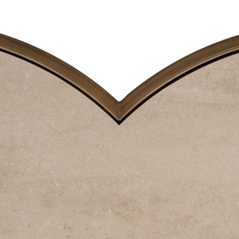 Clover Coffee Table - Abstract - Beige - Ceramic and Metal