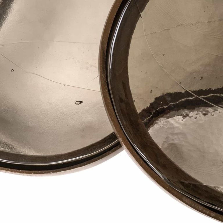Fairfield Coffee Table - Set of 2 - Abstract - Antique Brass - Glass and Metal
