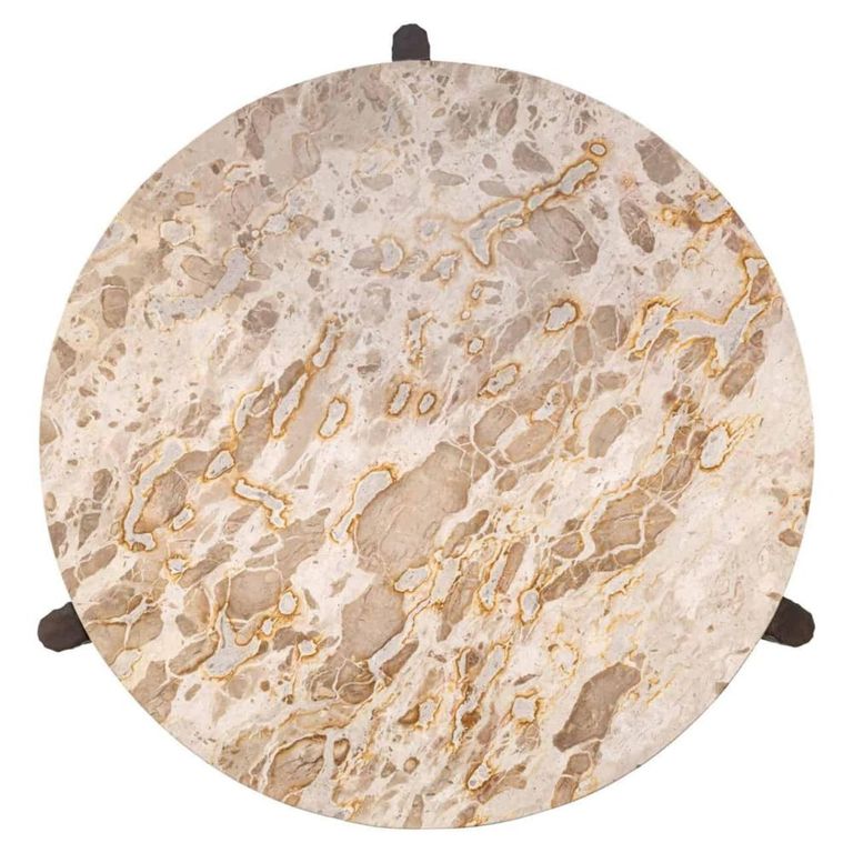 Kato Coffee Table - Round - Natural - Marble and Mango Wood