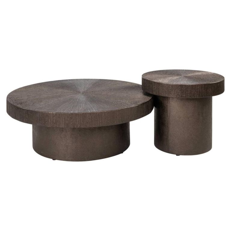 Lindo Coffee Table - Set of 2 - Round - Brunzae - Metal