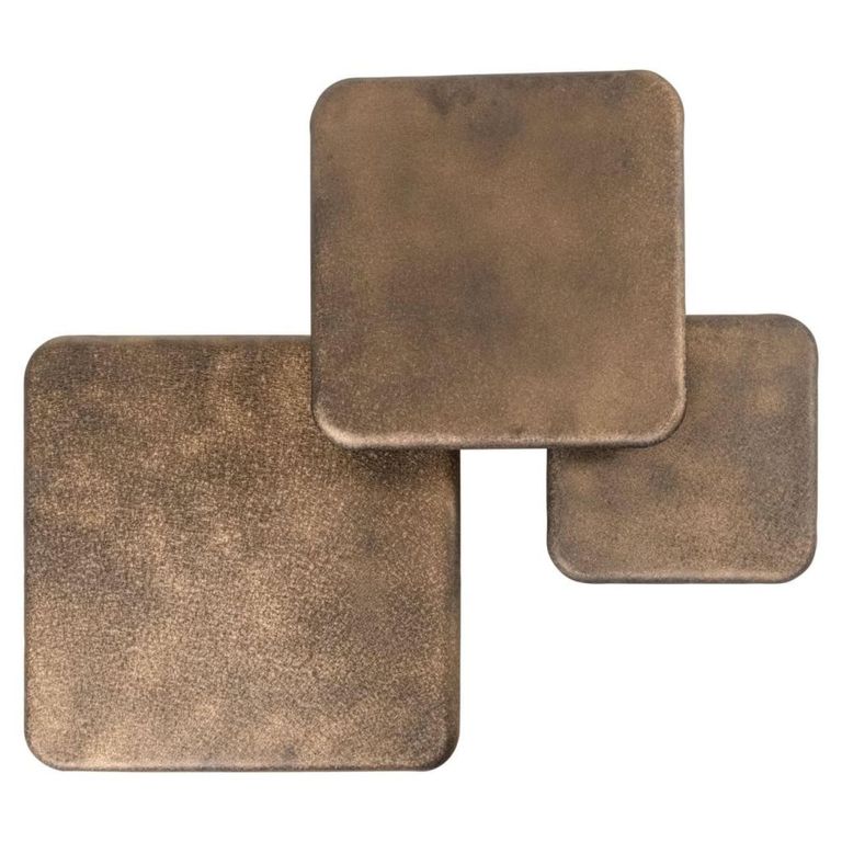 Marlie Coffee Table - Set of 3 - Square - Gold - Metal