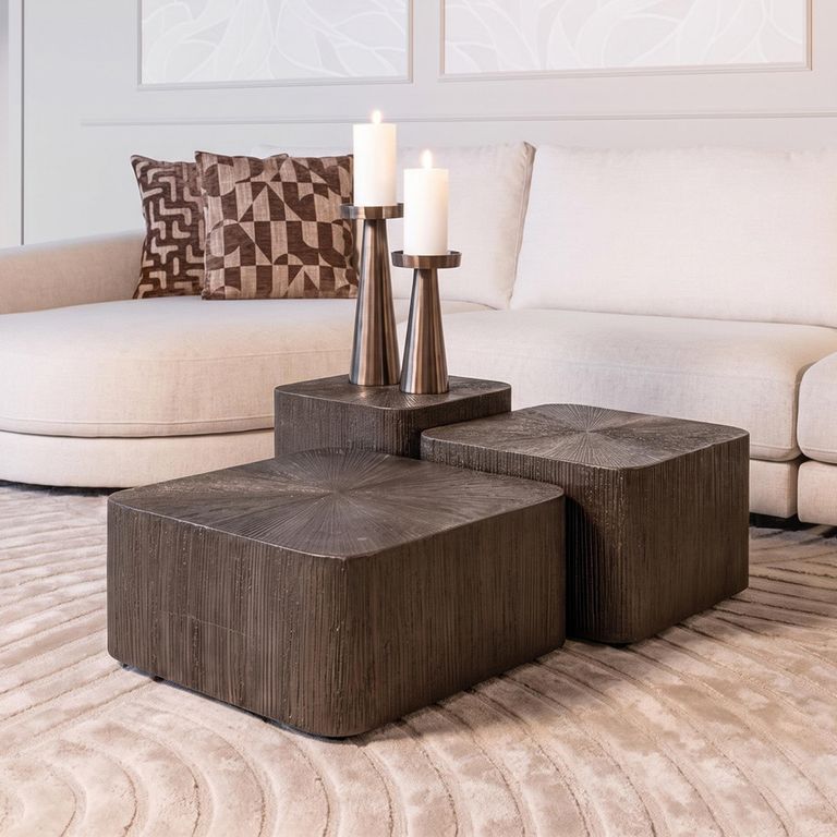 Cubes Coffee Table - Set of 2 - Low - Square - Brunzae - Metal