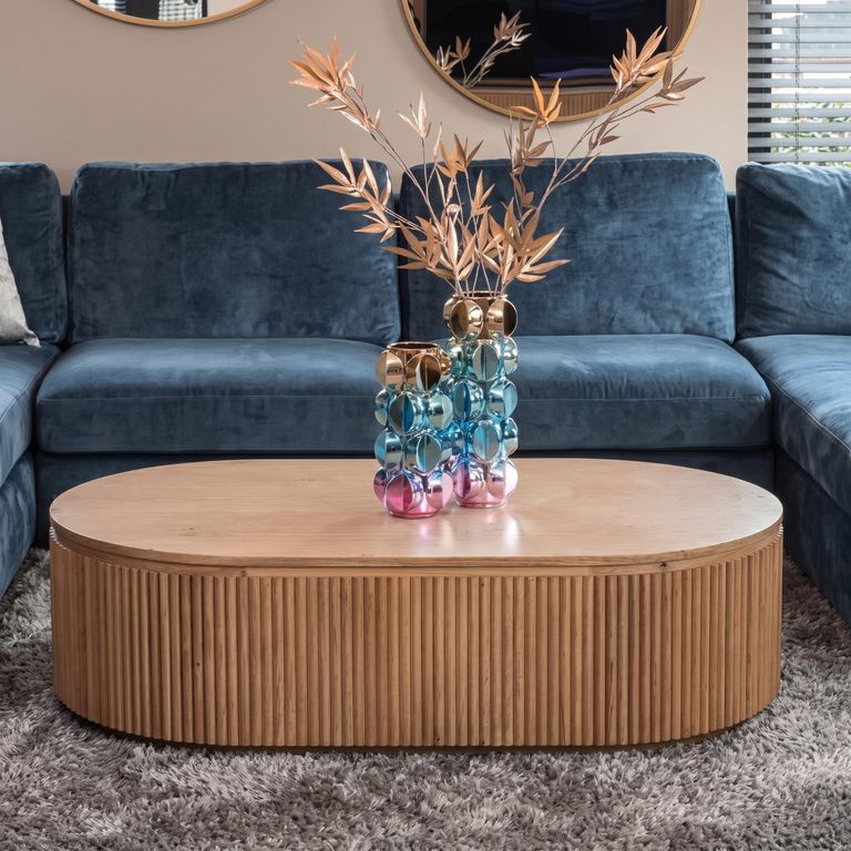 Belfort Coffee Table - Oval - Natural - Oak