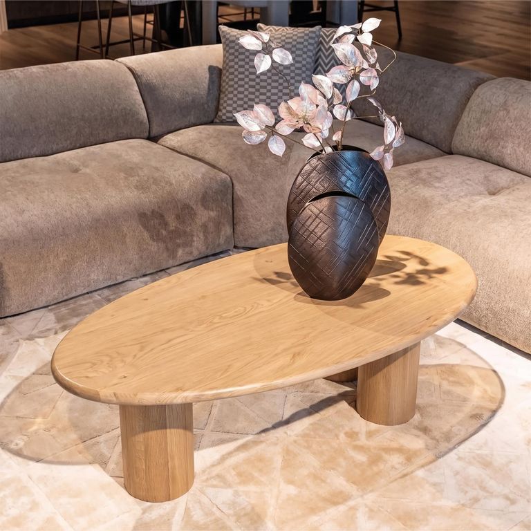 Oakley Natural Oak Curved Coffee Table