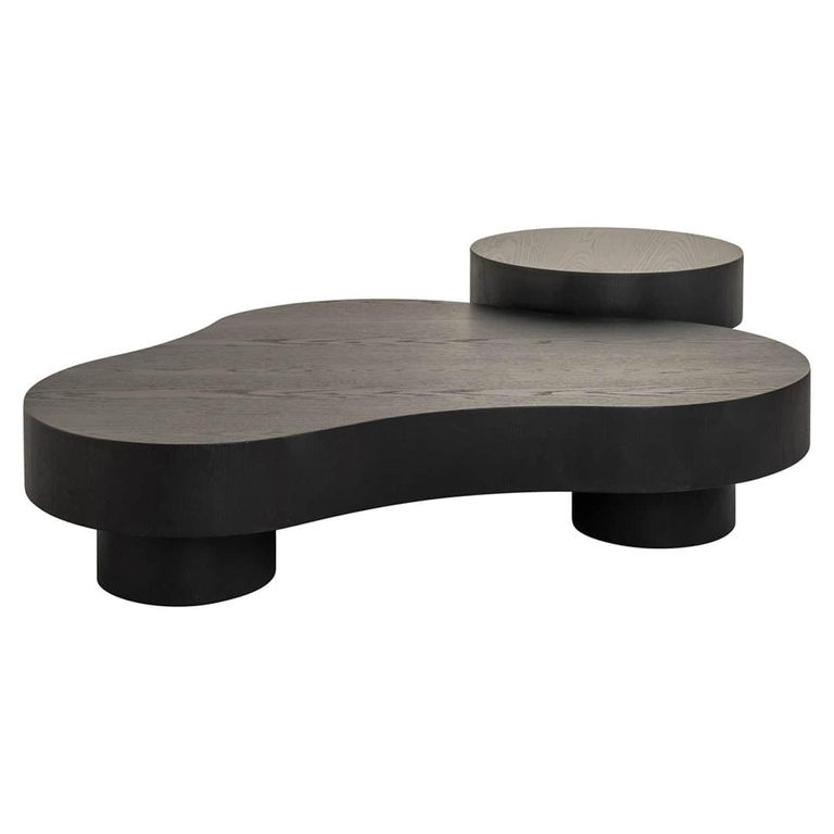 Bogor Set of 2 Dark Wood Coffee Tables