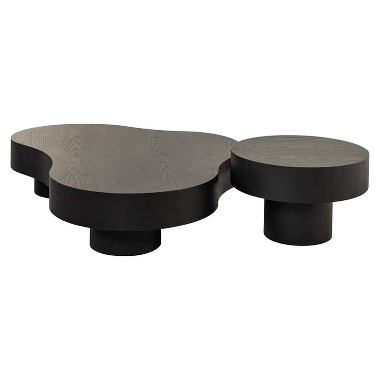 Bogor Set of 2 Dark Wood Coffee Tables