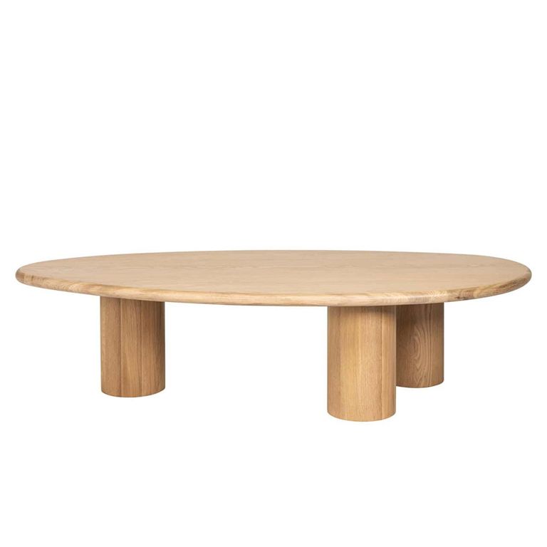 Oakley Natural Oak Curved Coffee Table