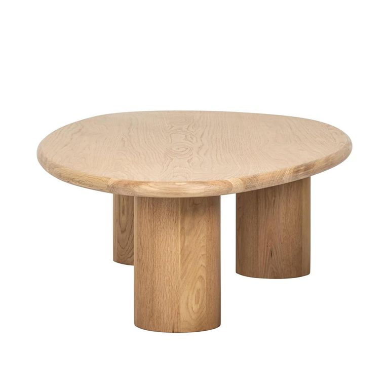Oakley Natural Oak Curved Coffee Table