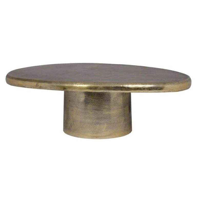 Pulitzer Brushed Gold Metal Coffee Table