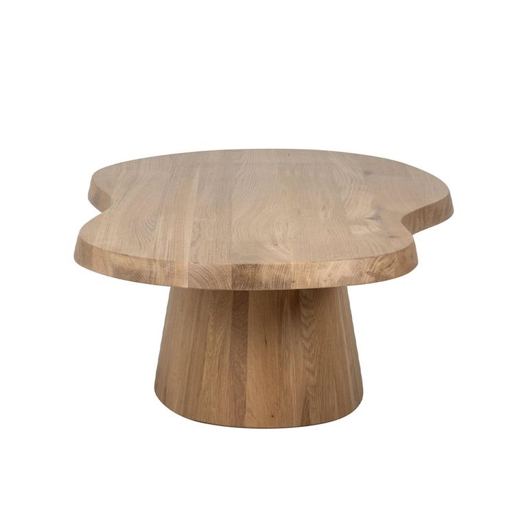 Riva Natural Oak Abstract Shape Coffee Table