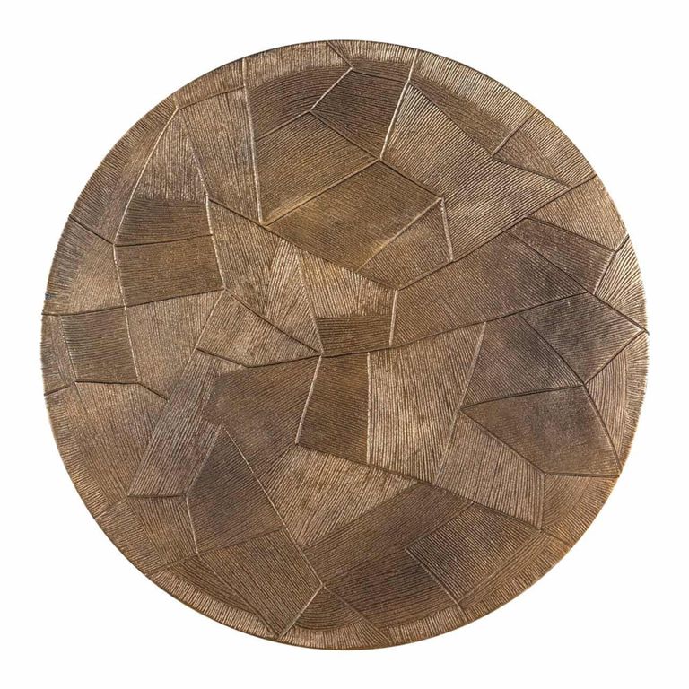 Tulum Brushed Gold 2 Tier Round Coffee Tables