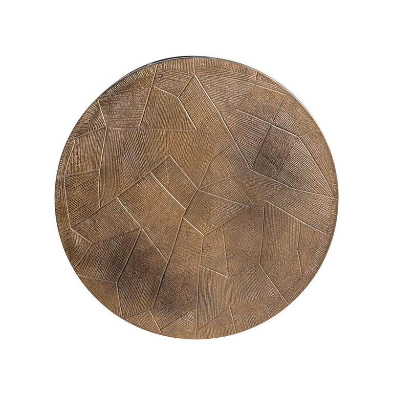 Tulum Brushed Gold 2 Tier Round Coffee Tables