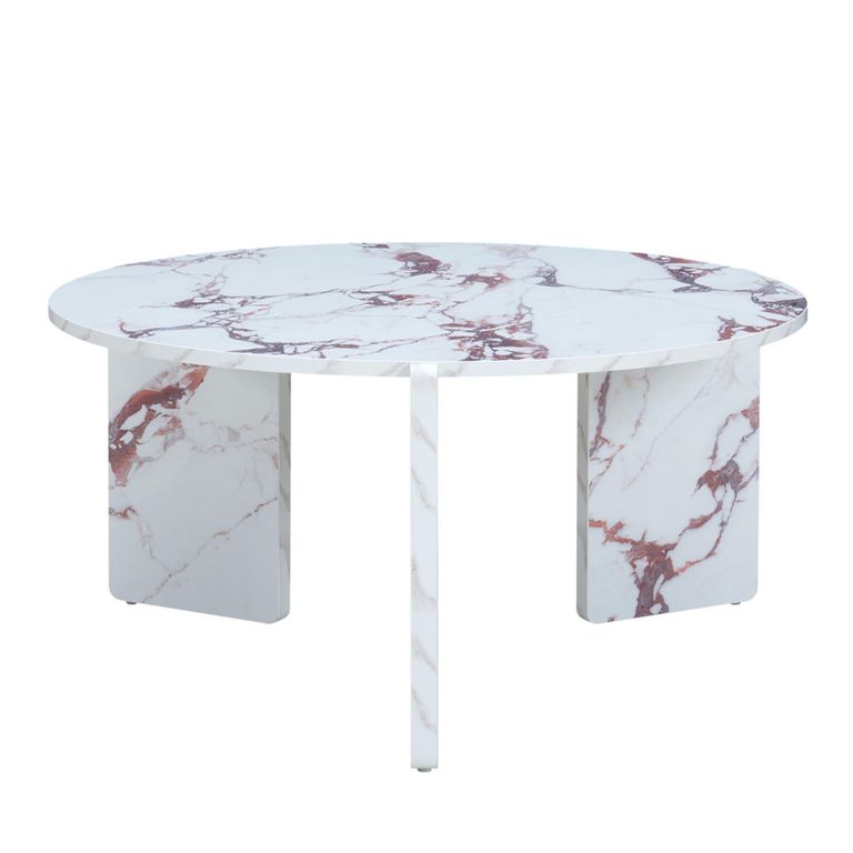 Halo Coffee Table - Round - Violetta - Marble Effect