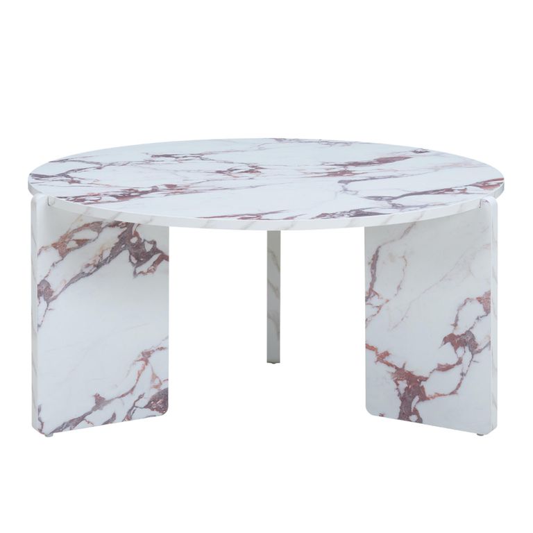 Halo Coffee Table - Round - Violetta - Marble Effect