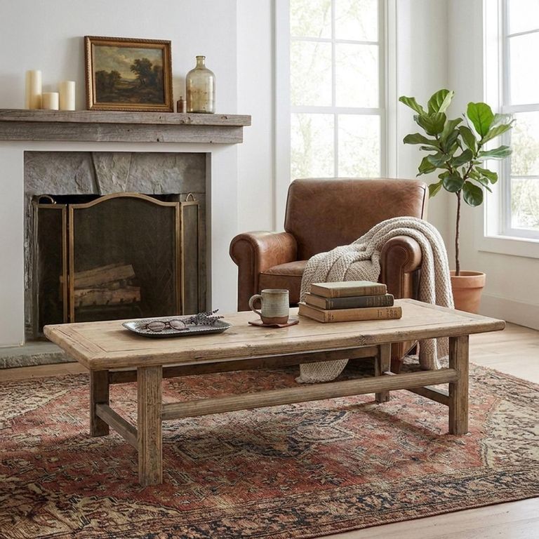 Coffee Table - Large - Rustic Natural - Distressed Wood