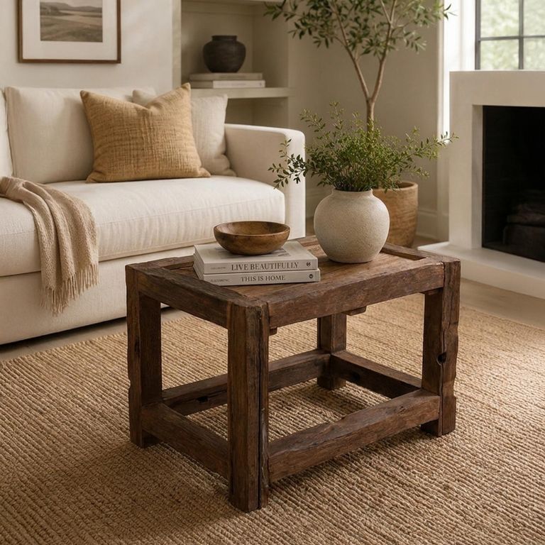 Coffee Table - Rustic Brown - Petrified Wood