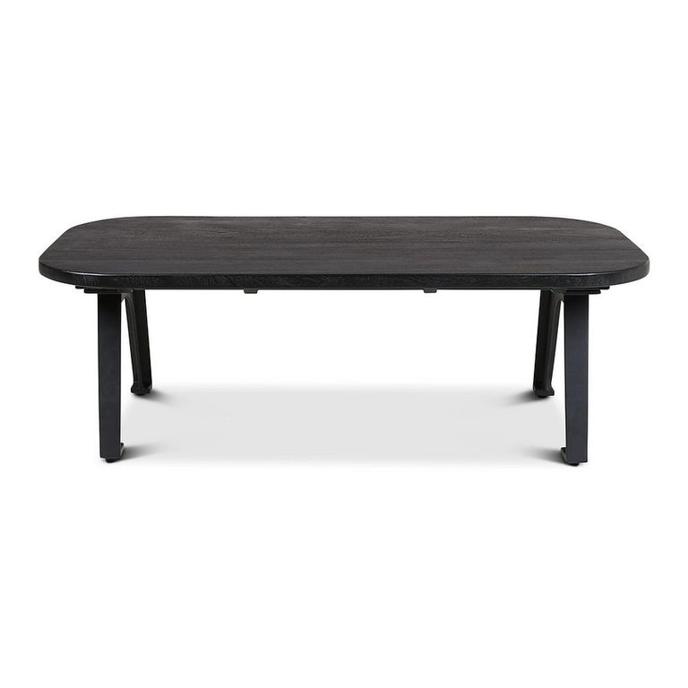 Adam Coffee Table - Oval - Tapered Leg - Black - Wood