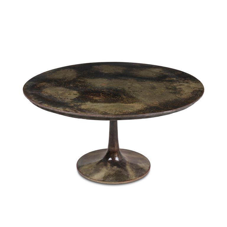 Cairo Coffee Table - Round - Antique Brass - Metal